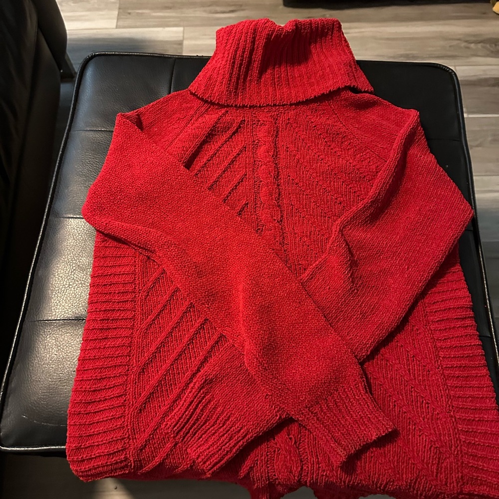 Intro. Vibrant Red Cowl Neck Sweater